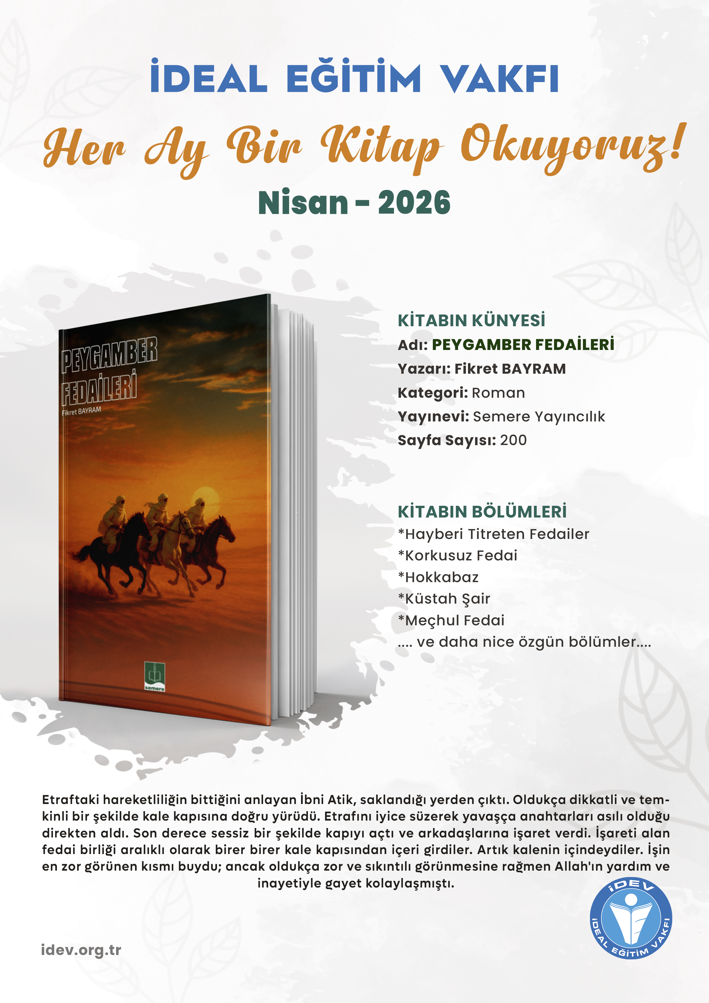 2026 Nisan Ayın Kitabı Projesi