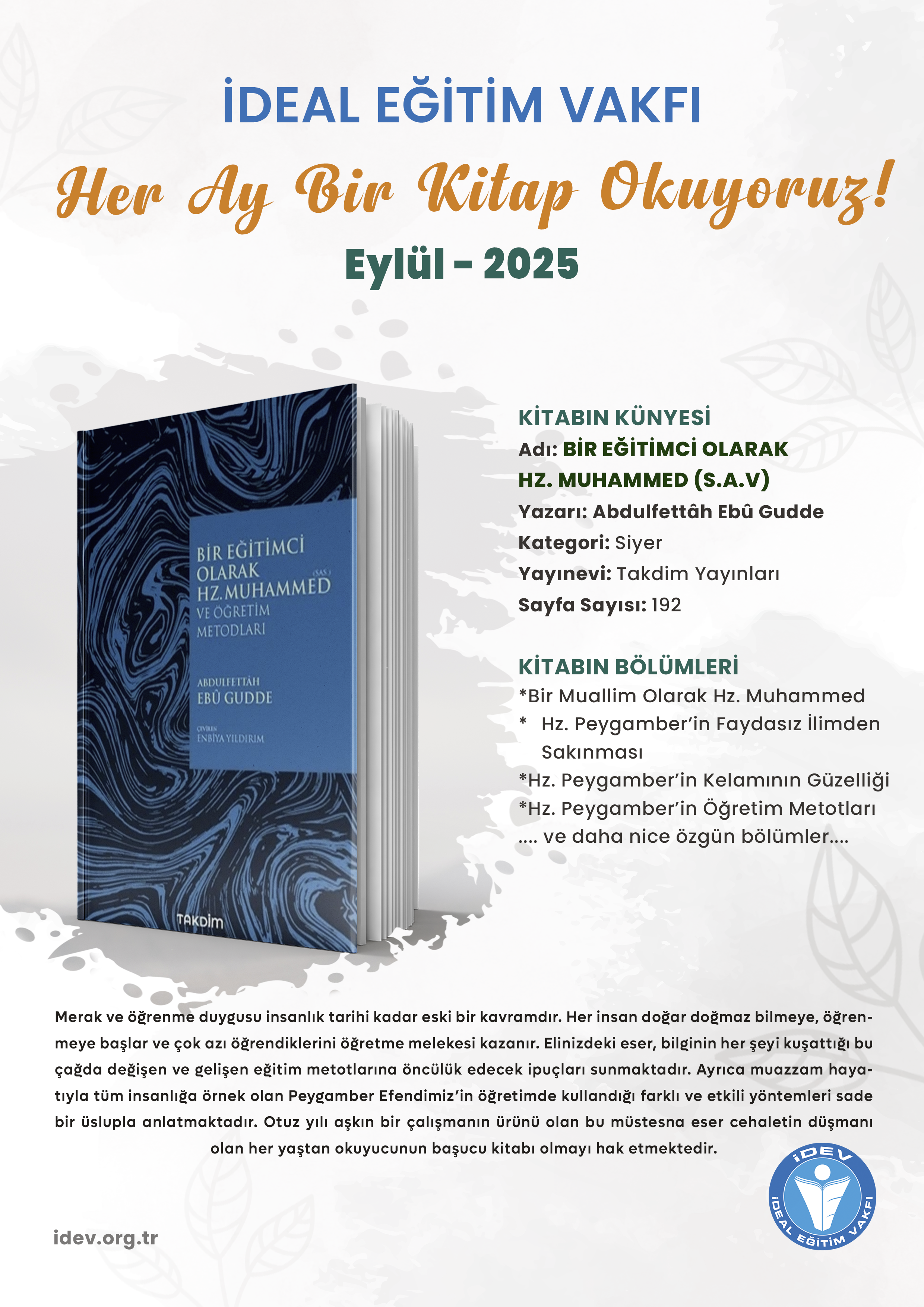 2025 Eylül Ayın Kitabı Projesi