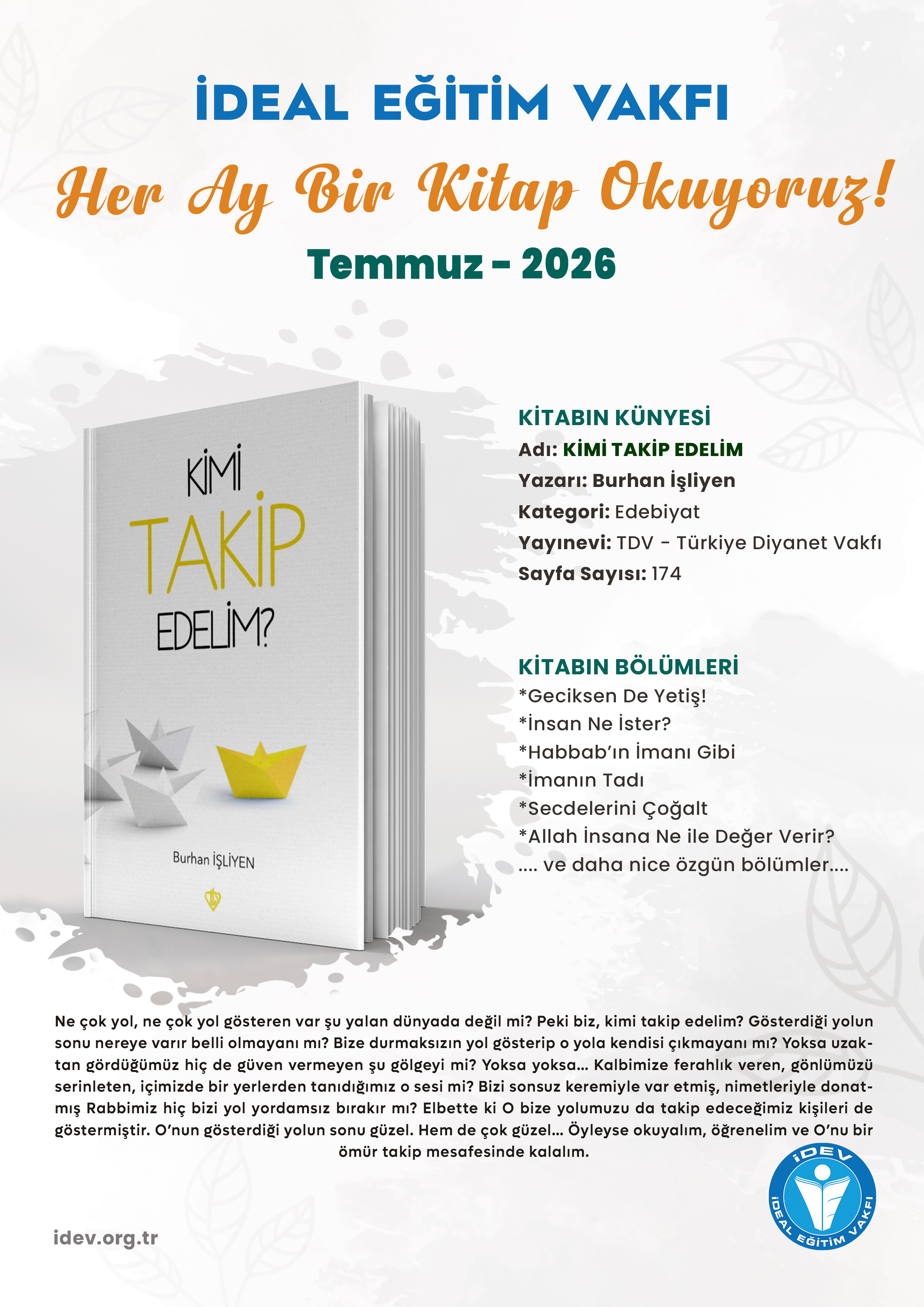 2026 Temmuz Ayın Kitabı Projesi