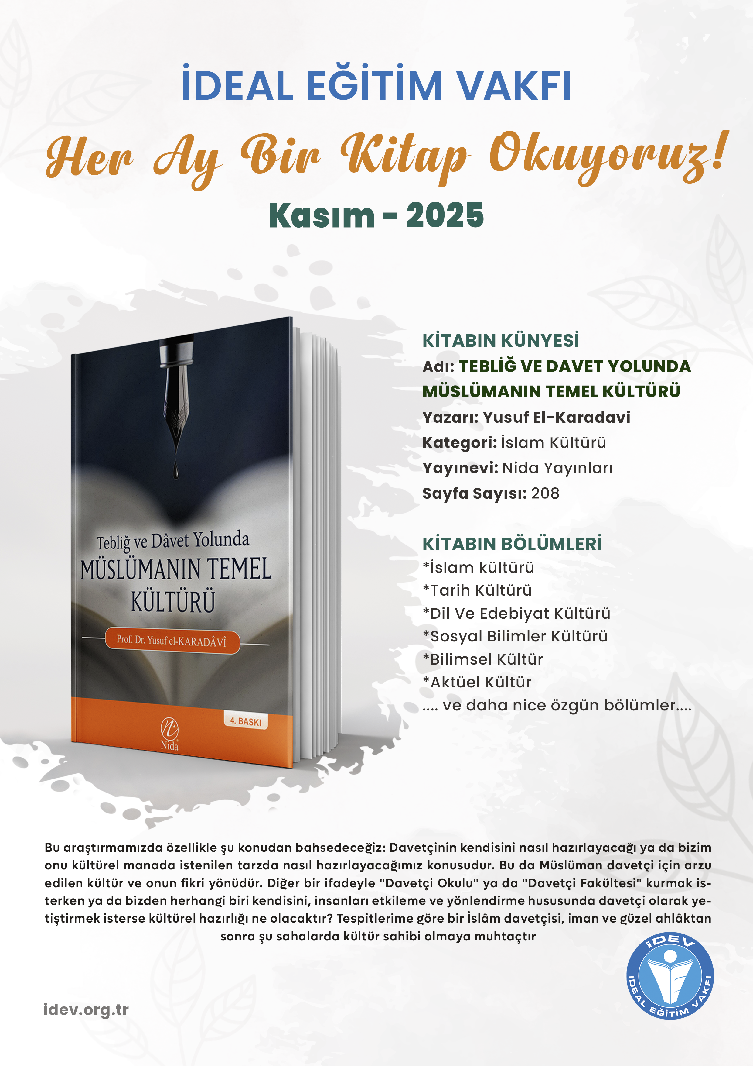 2025 Kasım Ayın Kitabı Projesi