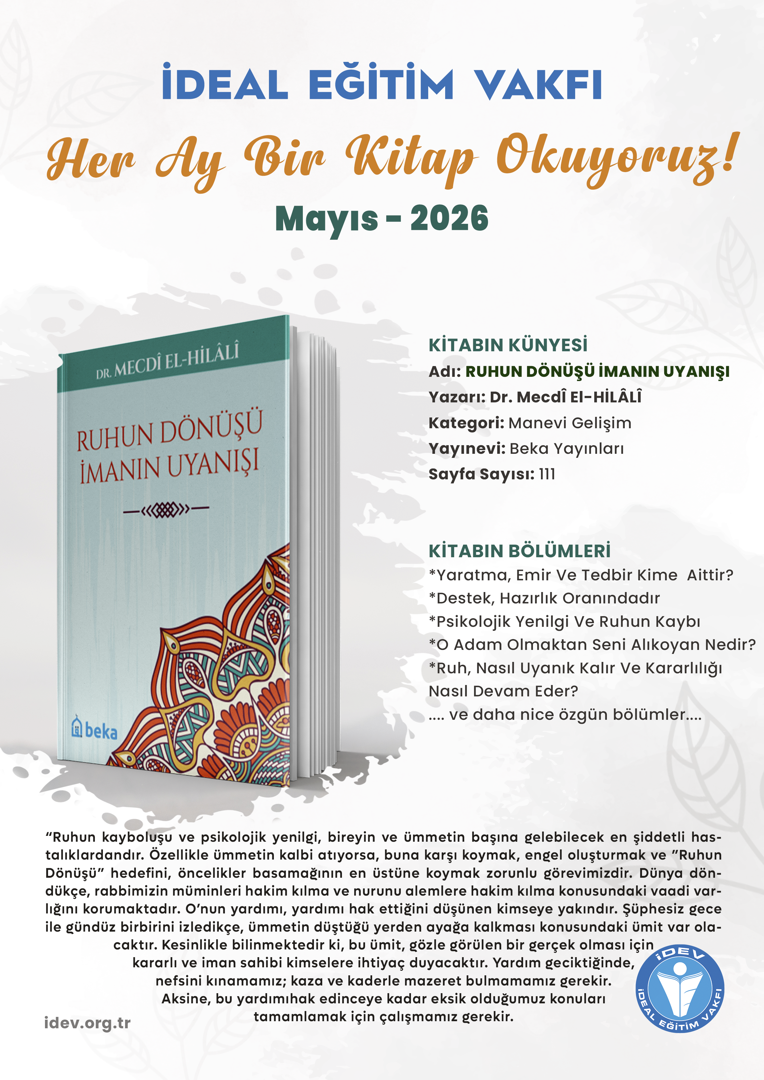 2026 Mayıs Ayın Kitabı Projesi